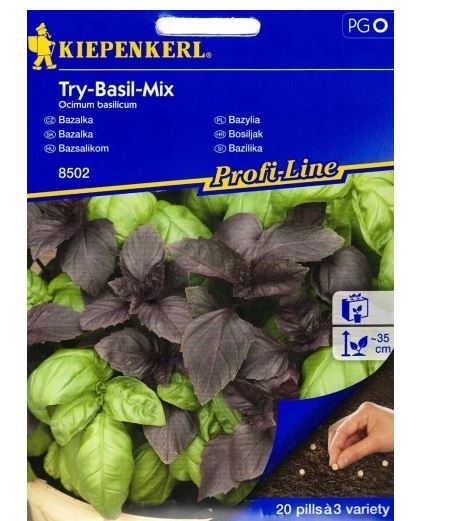 Basil (Try-Basil-Mix) drained seed mix Kiepenkerl 20 seeds